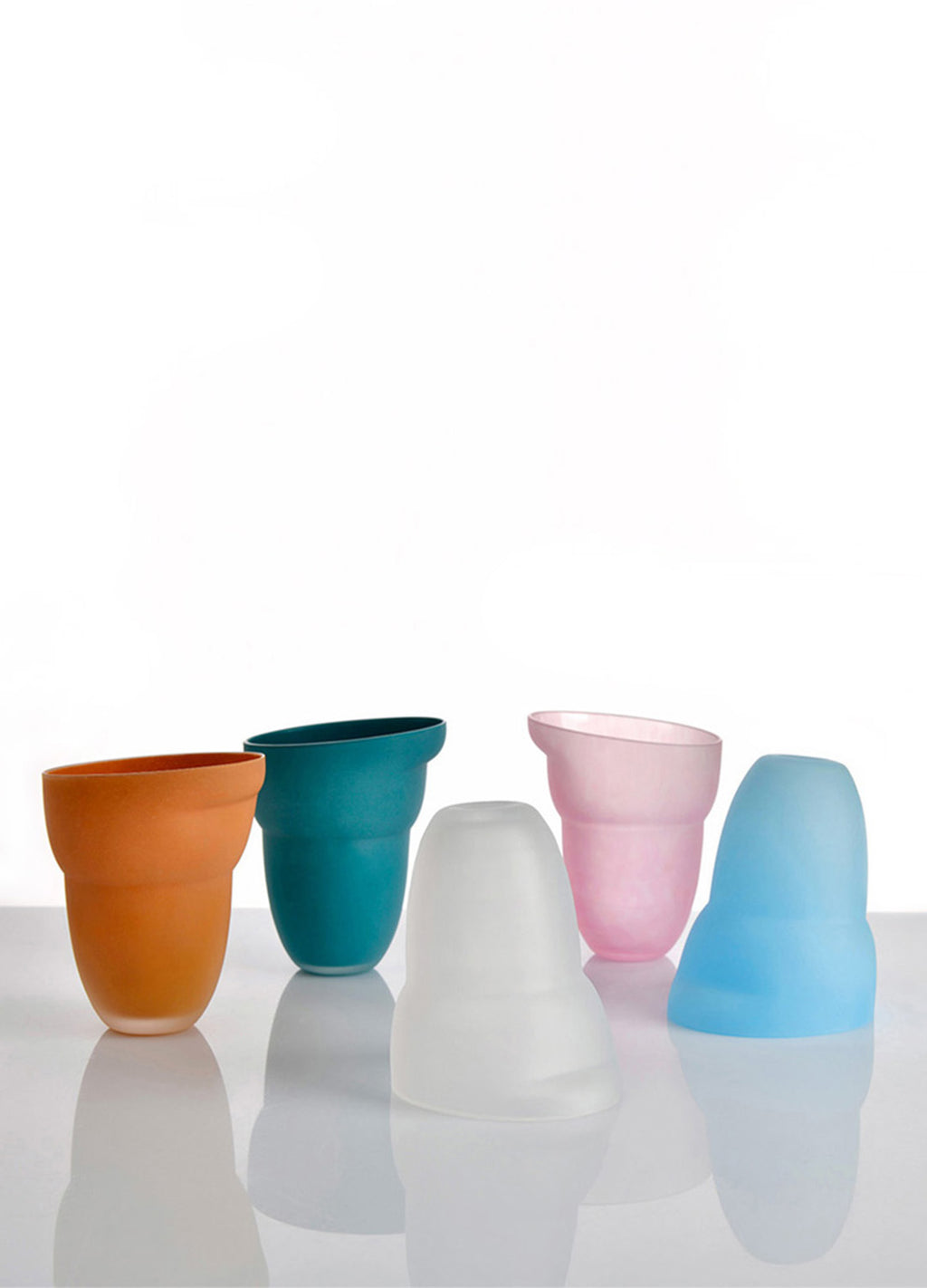 CORNU | Tangerine   Frosted Glass Object